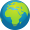Globe Showing Europe-Africa emoji on Facebook